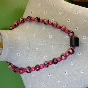 💕Wooden Tie Dye Jumbo Beaded necklace